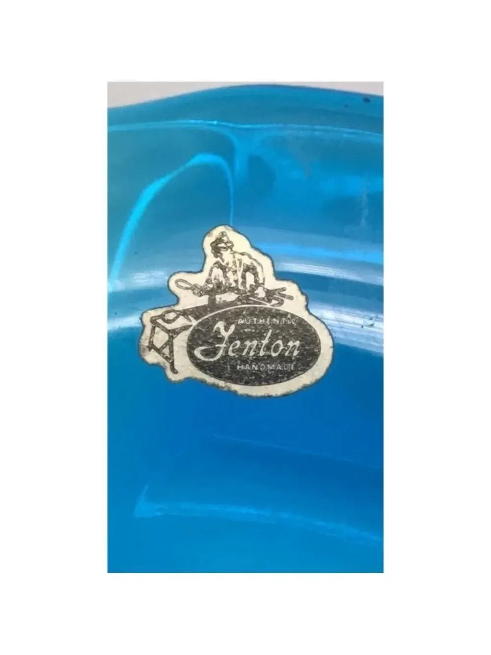 Fenton Blue Glass Bowl, Authentic
